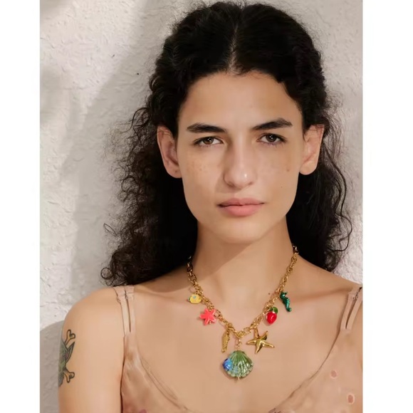 Golden Ocean Charm 18K Gold Stainless Steel Waterproof Necklace - Picture 6 of 15